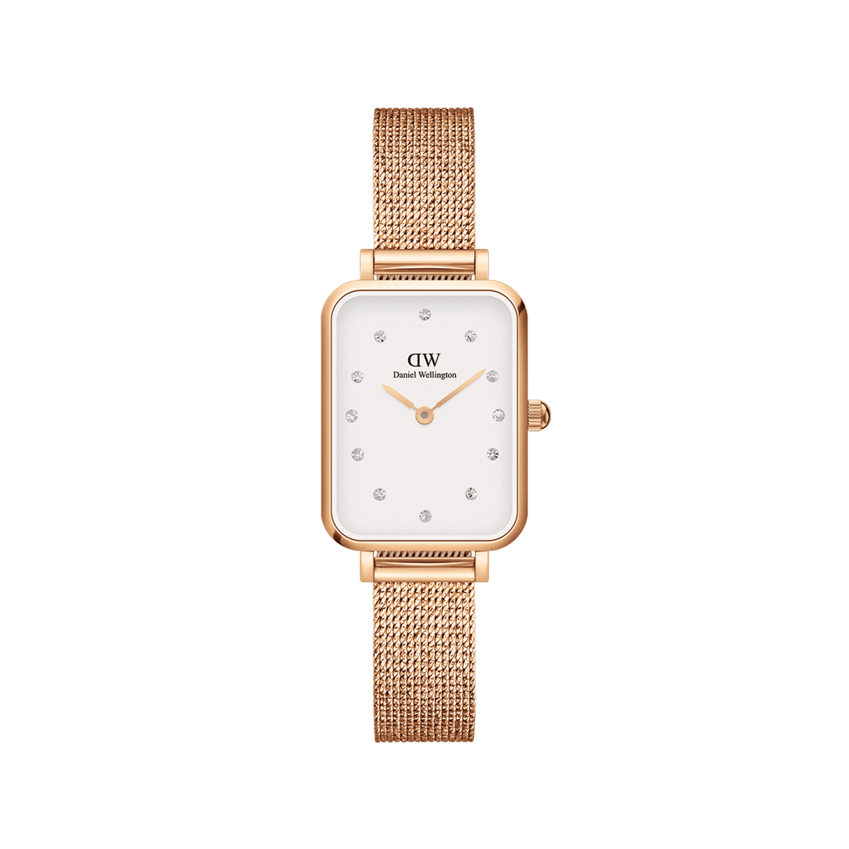 Daniel Wellington Quadro 20X26 Pressed Melrose Lumine Rose Gold & White Watch Watches Daniel Wellington 