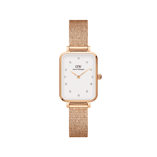 Daniel Wellington Quadro 20X26 Pressed Melrose Lumine Rose Gold & White Watch Watches Daniel Wellington 