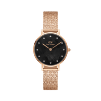 Daniel Wellington Petite 28 Lumine Rose Gold Mother of Pearl Black Watch Watches Daniel Wellington 