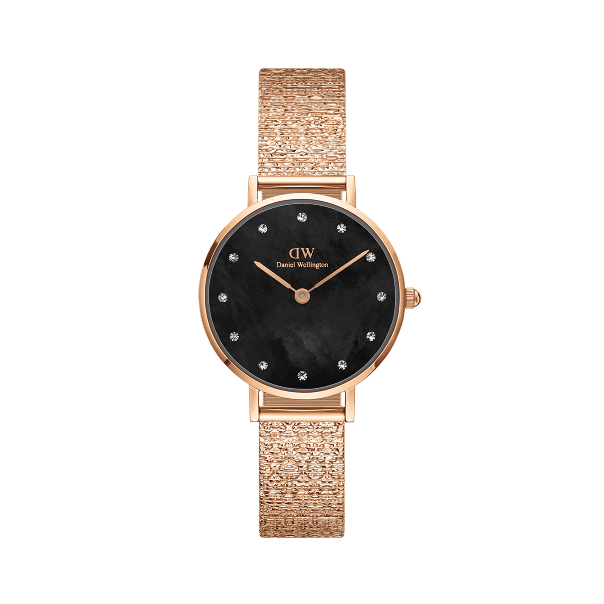 Daniel Wellington Petite 28 Lumine Rose Gold Mother of Pearl Black Watch Watches Daniel Wellington 