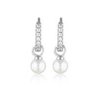 GEORGINI RED CARPET BABY PEARL HOOP SILVER Bevilles Jewellers 