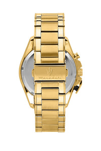 Maserati Traguardo 45mm Chronograph Gold Stainless Steel Strap Watch Watches Maserati 