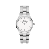Daniel Wellington Iconic Link 36 Silver & White Watch Watches Daniel Wellington 