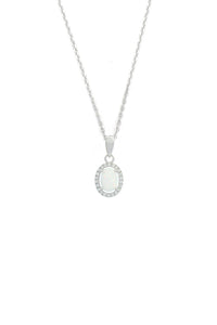 OPAL GLOW BLACKWATTLE WHITE CREATED OPAL PENDANT SILVER Bevilles Jewellers 