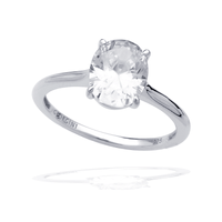 A CHRISTMAS JOURNEY ELLIPSE SOLITAIRE SILVER - 5 Bevilles Jewellers 