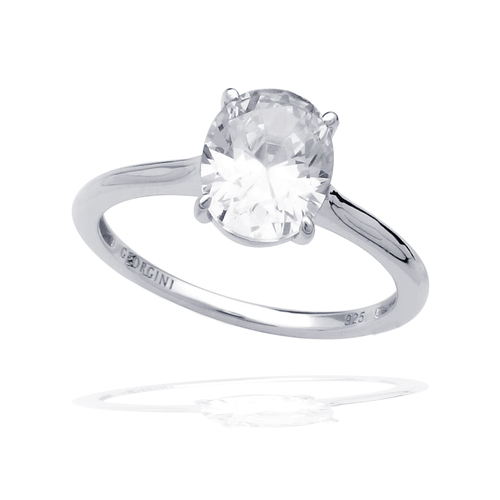 A CHRISTMAS JOURNEY ELLIPSE SOLITAIRE SILVER - 8 Bevilles Jewellers 