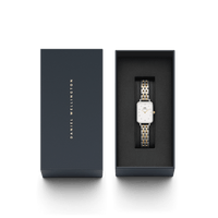 Daniel Wellington Quadro Lumine 20x26 5-Link Gold & Silver White Watch Watches Daniel Wellington 