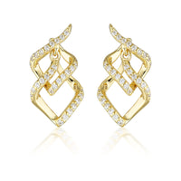 GEORGINI RED CARPET ARIA EARRINGS GOLD Bevilles Jewellers 