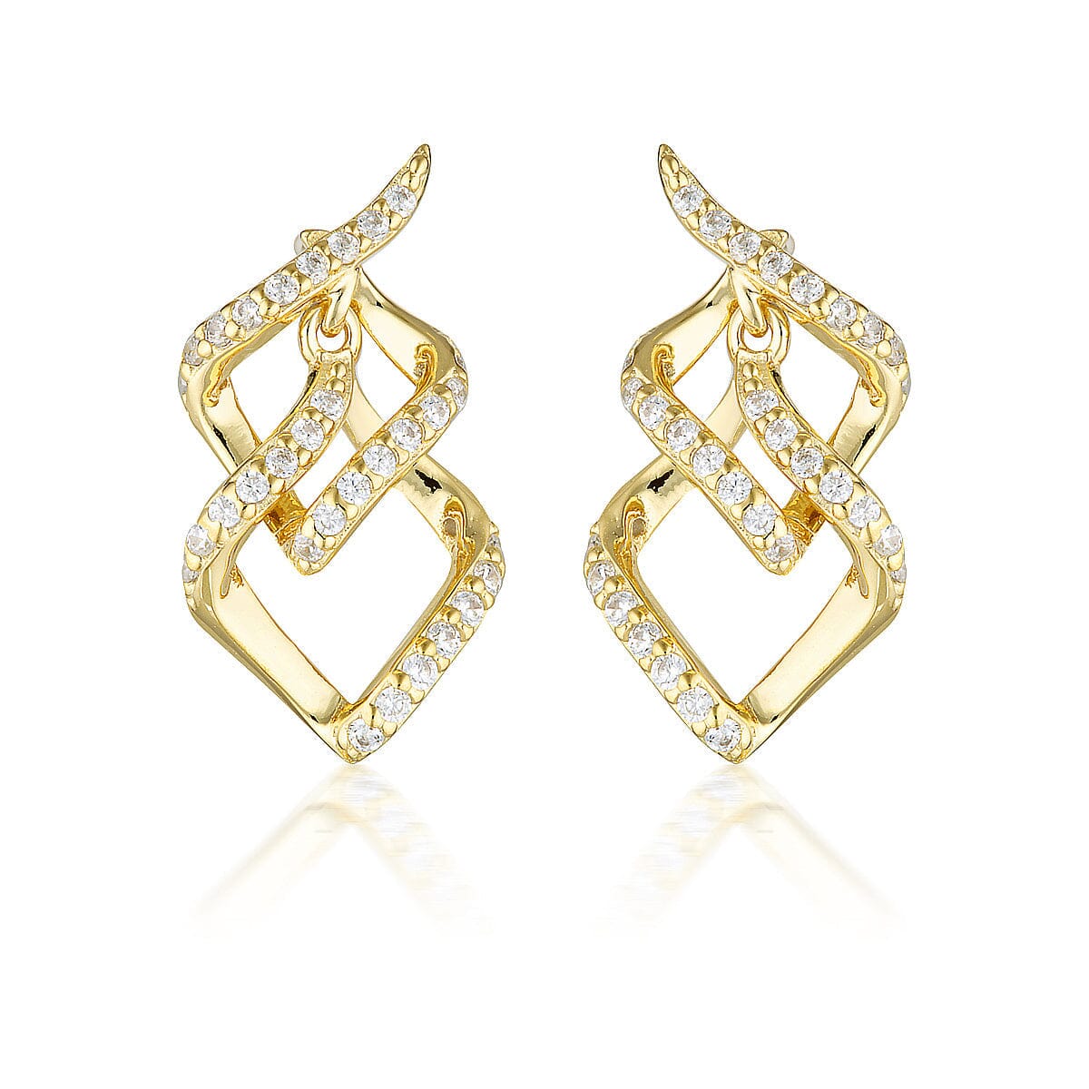 GEORGINI RED CARPET ARIA EARRINGS GOLD Bevilles Jewellers 