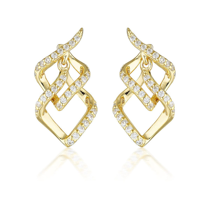 GEORGINI RED CARPET ARIA EARRINGS GOLD Bevilles Jewellers 