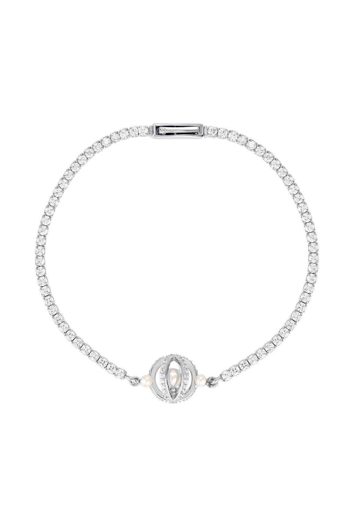 MAJESTY FRESHWATER PEARL BRACELET SILVER Bevilles Jewellers 