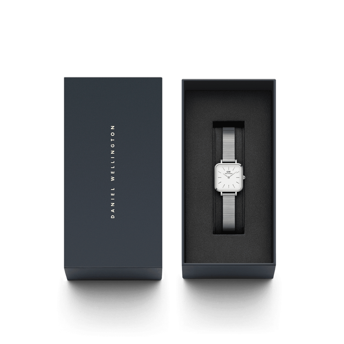 Daniel Wellington Quadro Studio 22x22 Silver & White Watch Watches Daniel Wellington 
