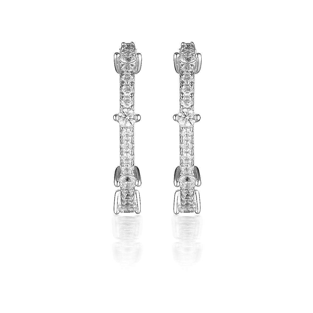 GEORGINI RED CARPET GALA EARRINGS SILVER Bevilles Jewellers 