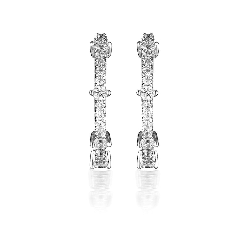 GEORGINI RED CARPET GALA EARRINGS SILVER Bevilles Jewellers 