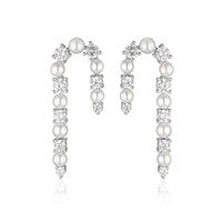 GEORGINI NOEL NIGHTS CANDY CANE EARRINGS SILVER Earrings Georgini 
