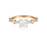 GEORGINI RED CARPET GALA SOLITAIRE RING ROSE GOLD Bevilles Jewellers 