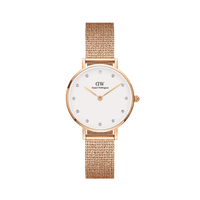 Daniel Wellington Petite 28 Pressed Melrose Lumine Rose Gold & White Watch Watches Daniel Wellington 