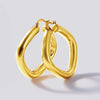 9ct Yellow Gold Silver Infused Large Square Tube Hoop Earrings Bevilles Jewellers 