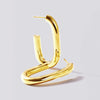 9ct Yellow Gold Silver Infused Open Back Tube Oval Hoop Earrings Earrings Bevilles Jewellers 
