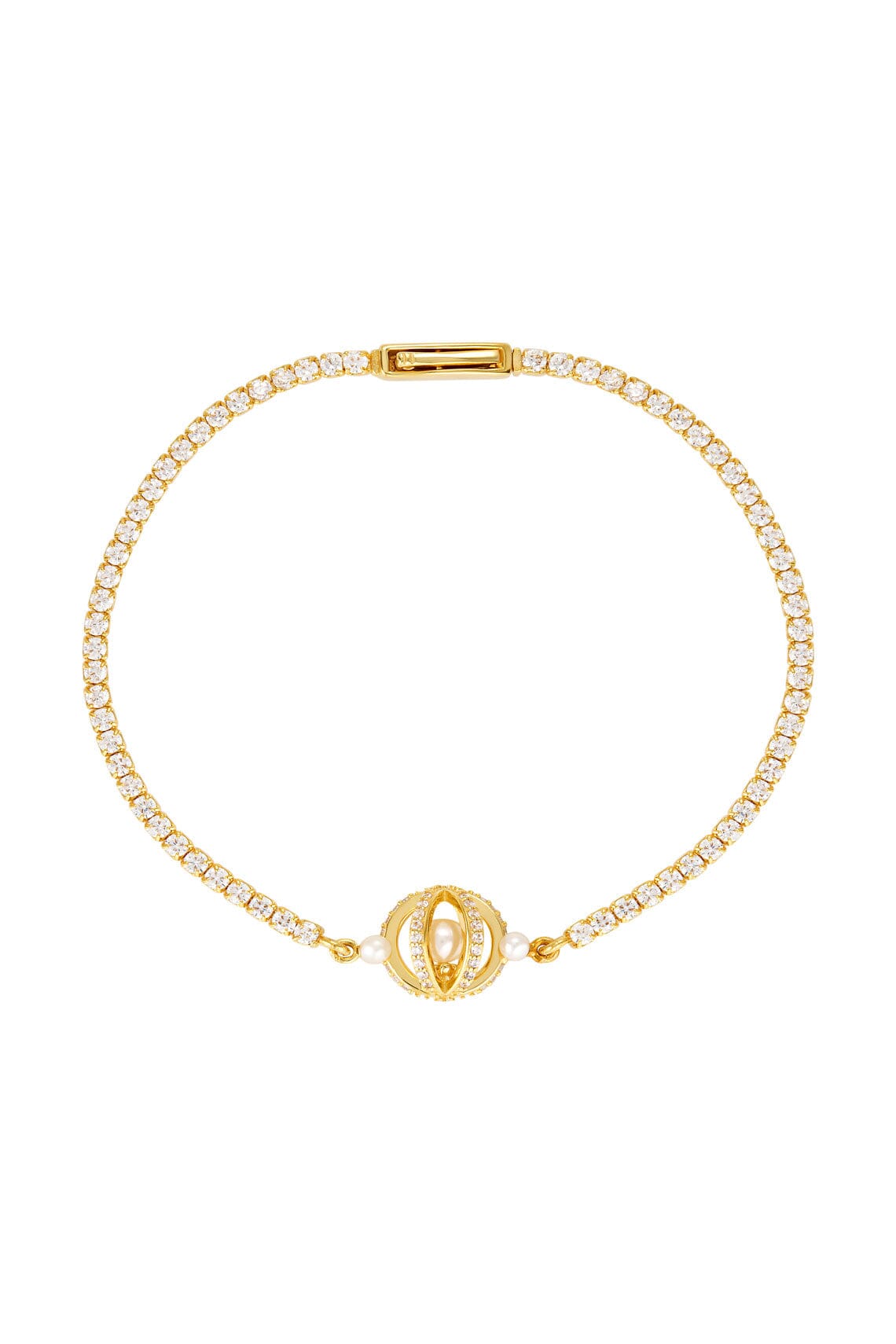 MAJESTY FRESHWATER PEARL BRACELET GOLD Bevilles Jewellers 