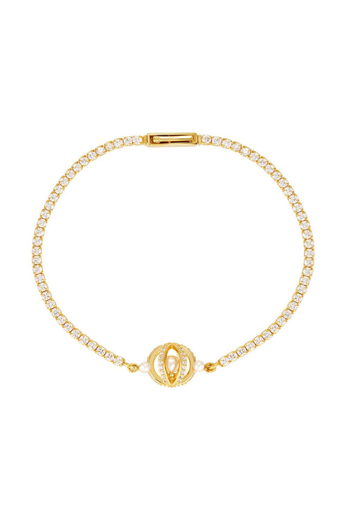 MAJESTY FRESHWATER PEARL BRACELET GOLD Bevilles Jewellers 