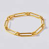 9ct Yellow Gold Silver Infused Paperclip Bracelet Bevilles Jewellers 