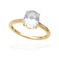 A CHRISTMAS JOURNEY ELLIPSE SOLITAIRE GOLD - 6 Bevilles Jewellers 