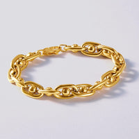 9ct Yellow Gold Silver Infused Beaded Rolo Bracelet Bevilles Jewellers 
