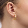 Two Tone Gold Silver Infused Hoop Earrings 15mm Earrings Bevilles 