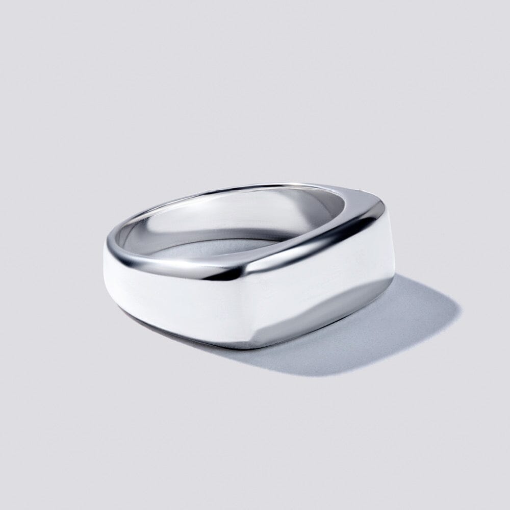 Rectangle Signet Ring in Sterling Silver Rings Bevilles 