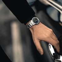 Daniel Wellington Iconic Link 36 Silver & Black Watch Watches Daniel Wellington 