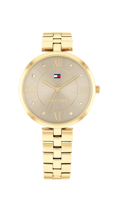 Tommy Hilfiger Ella Ionic Plated Thin Gold Steel Grey Dial Ladies Watch 1782685 Tommy Hilfiger 