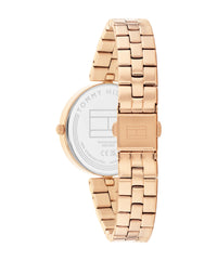 Tommy Hilfiger Ella Ionic Plated Rose Gold Steel Light Blue Dial Ladies Watch 1782686 Tommy Hilfiger 