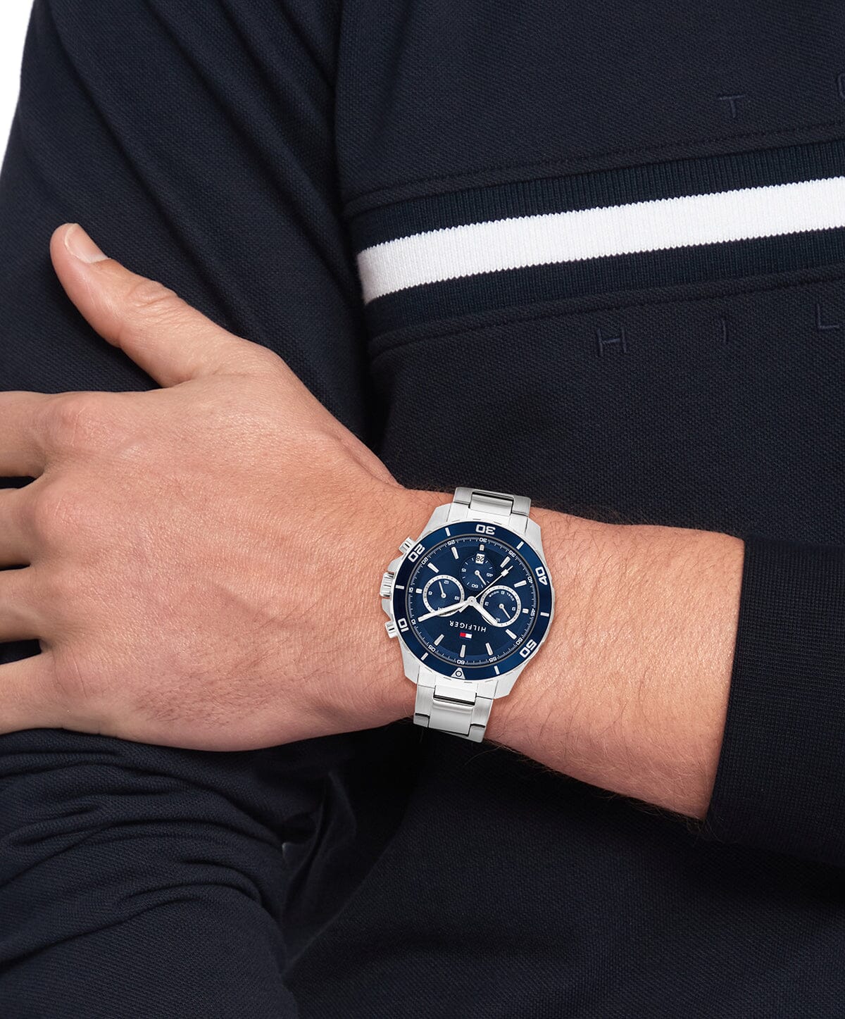 Tommy Hilfiger Jordan Stainless Steel Navy Dial Men's Watch 1792094 Tommy Hilfiger 