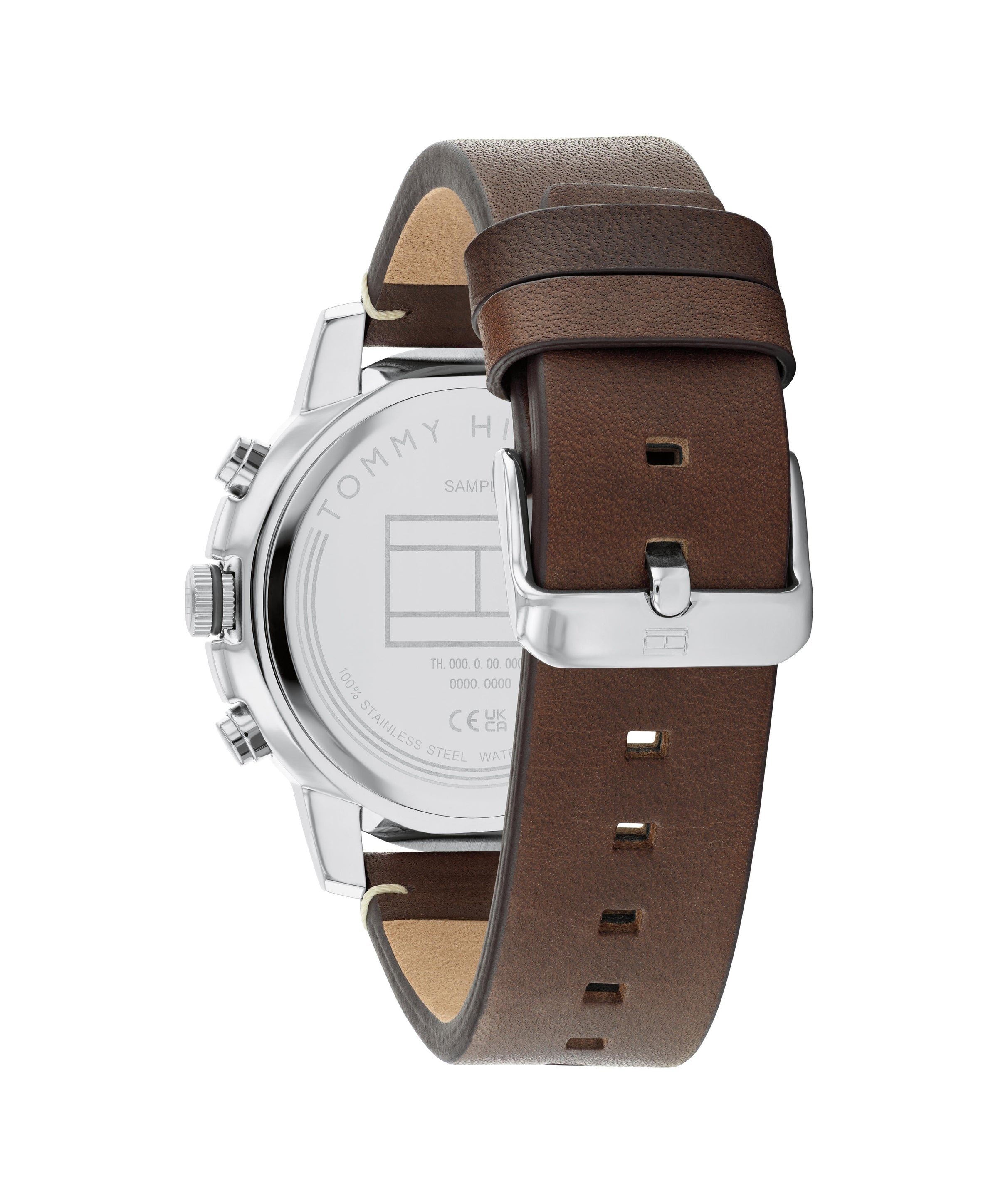 Tommy Hilfiger Troy Dark Brown Leather Parchment Dial Men's Watch 1792102 Tommy Hilfiger 