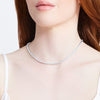 41cm Tennis Claw Necklace with Cubic Zirconia in Sterling Silver Necklaces Bevilles 