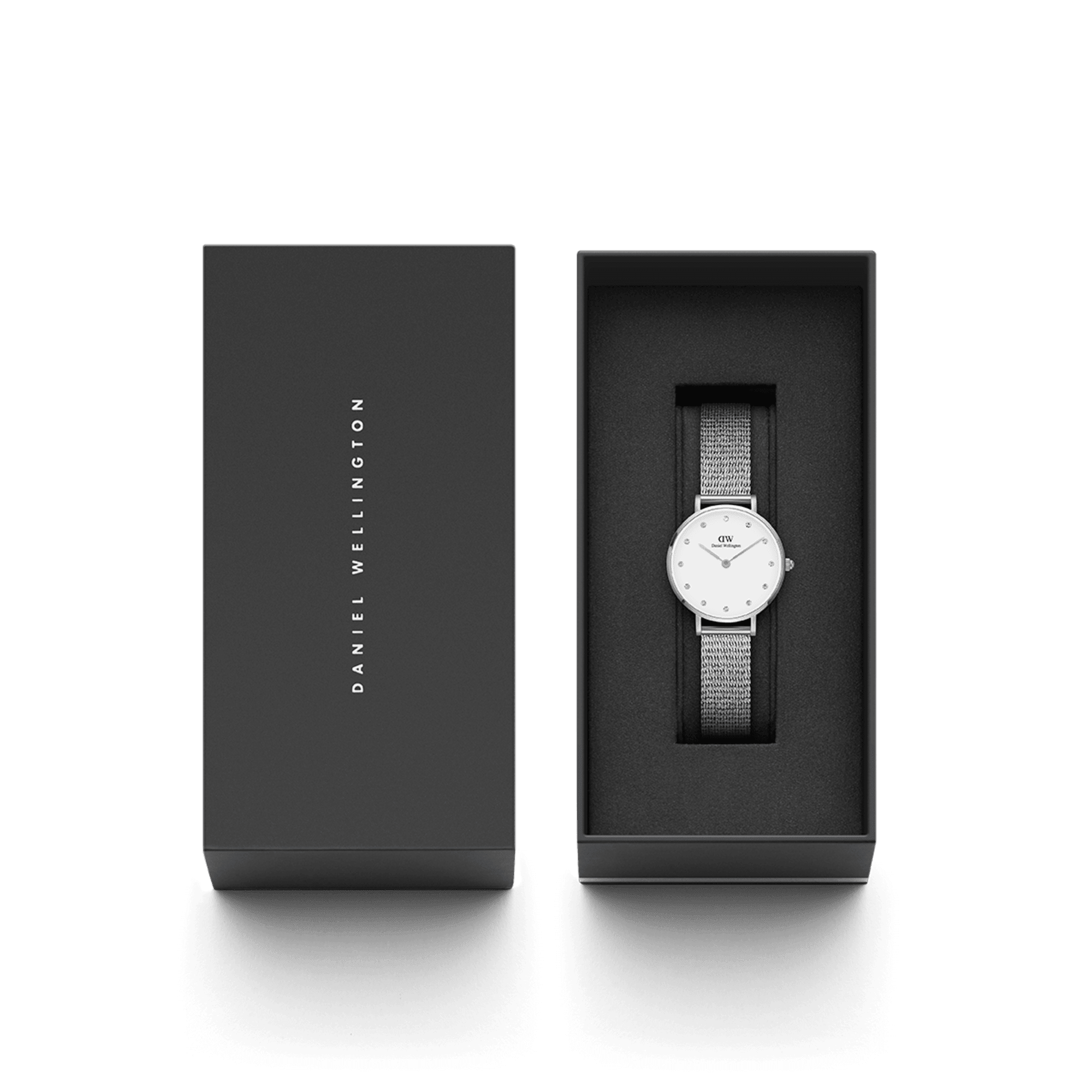 Daniel Wellington Petite 28 Pressed Sterling Lumine Silver & White Watch Watches Daniel Wellington 