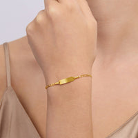 9ct Yellow Gold 19cm ID Bracelet Bracelets Bevilles 