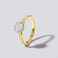 Circle Shape Ring with 0.60ct of Diamonds in 9ct Yellow Gold Bevilles Jewellers 