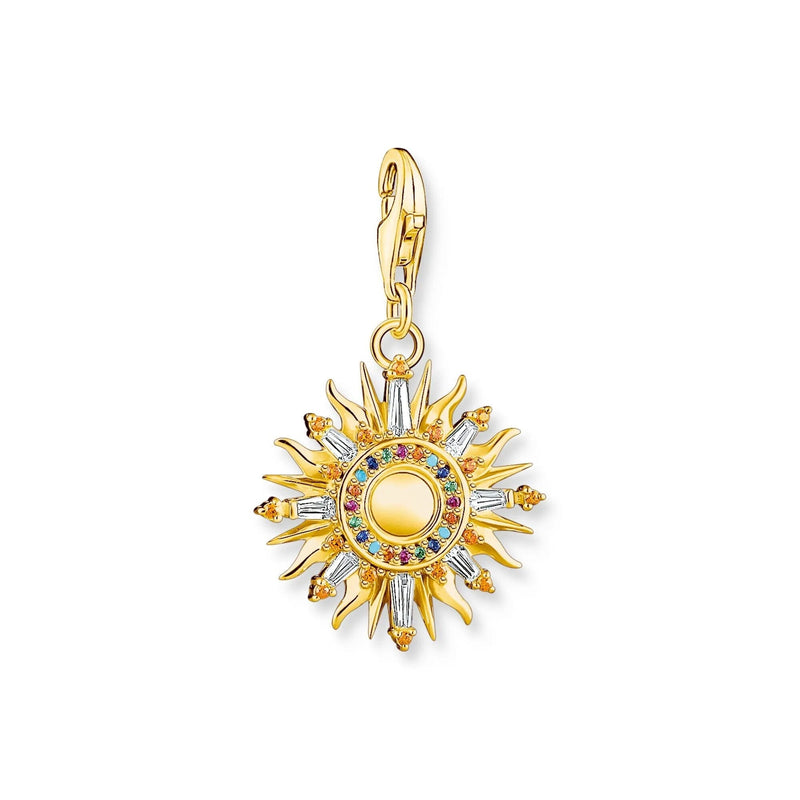 THOMAS SABO Charm Pendant Sun Gold Multicoloured Stones Charm Pendant Thomas Sabo 