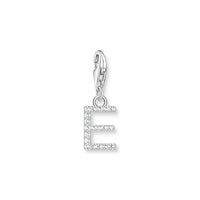 THOMAS SABO Charm Pendant Letter E Silver Charm Pendants THOMAS SABO Charmista 