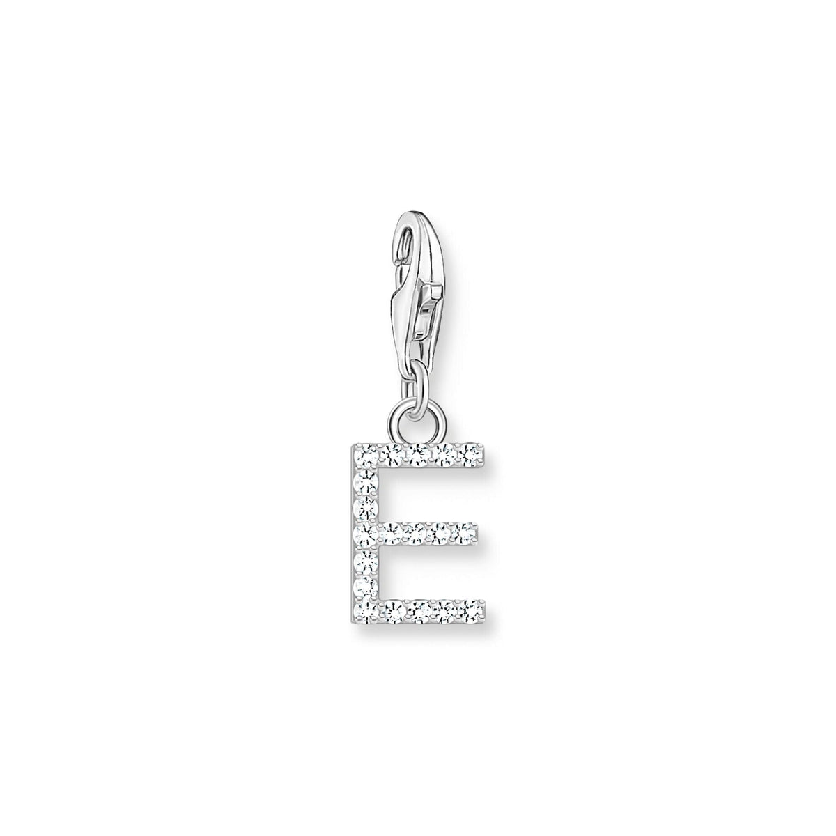 THOMAS SABO Charm Pendant Letter E Silver Charm Pendants THOMAS SABO Charmista 