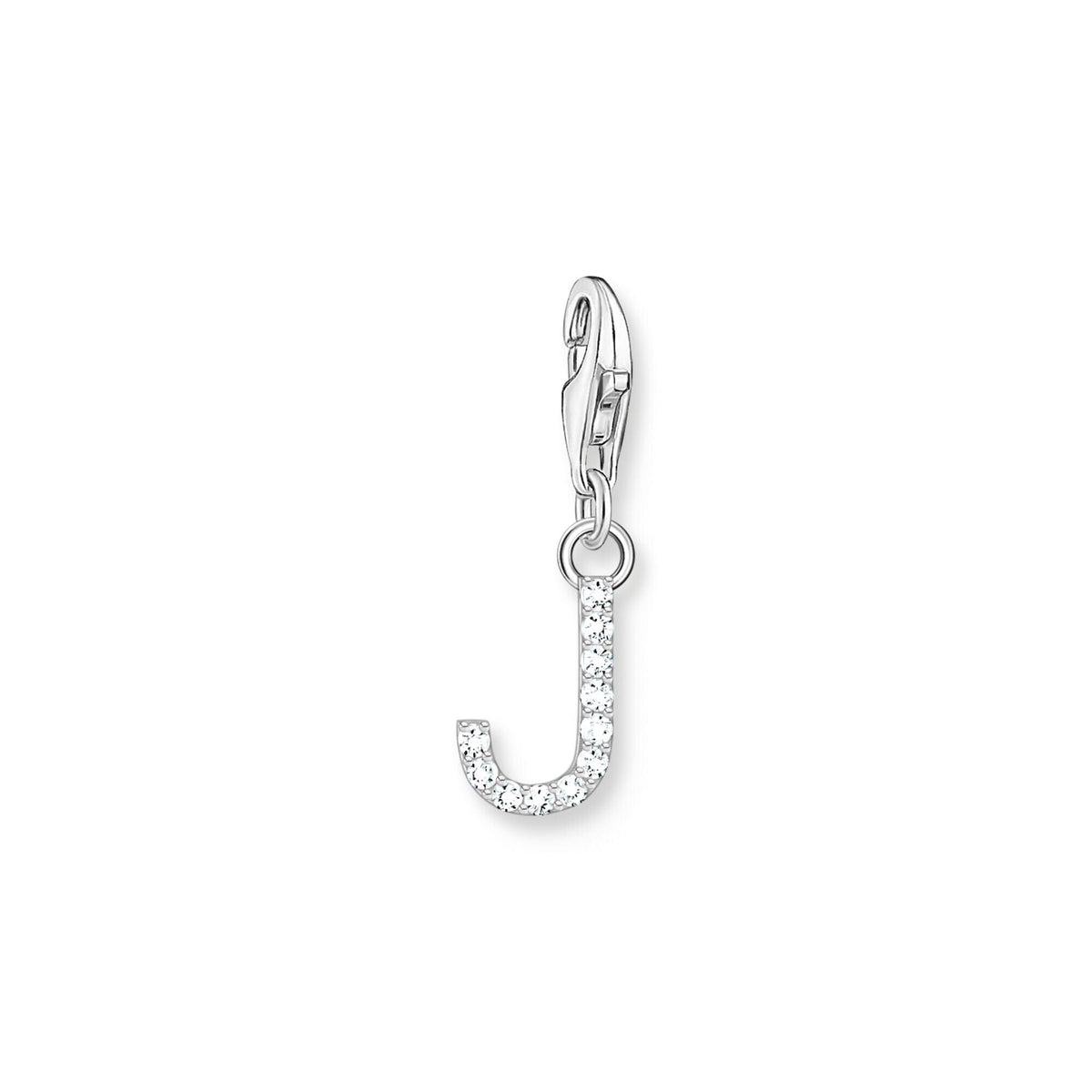 THOMAS SABO Charm Pendant Letter J Silver Charm Pendants THOMAS SABO Charmista 