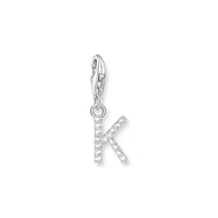 THOMAS SABO Charm Pendant Letter K Silver Charm Pendants THOMAS SABO Charmista 