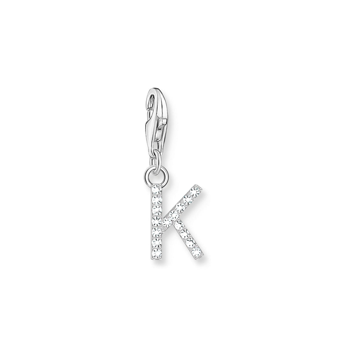 THOMAS SABO Charm Pendant Letter K Silver Charm Pendants THOMAS SABO Charmista 