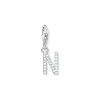 THOMAS SABO Charm Pendant Letter N Silver Charm Pendants THOMAS SABO Charmista 