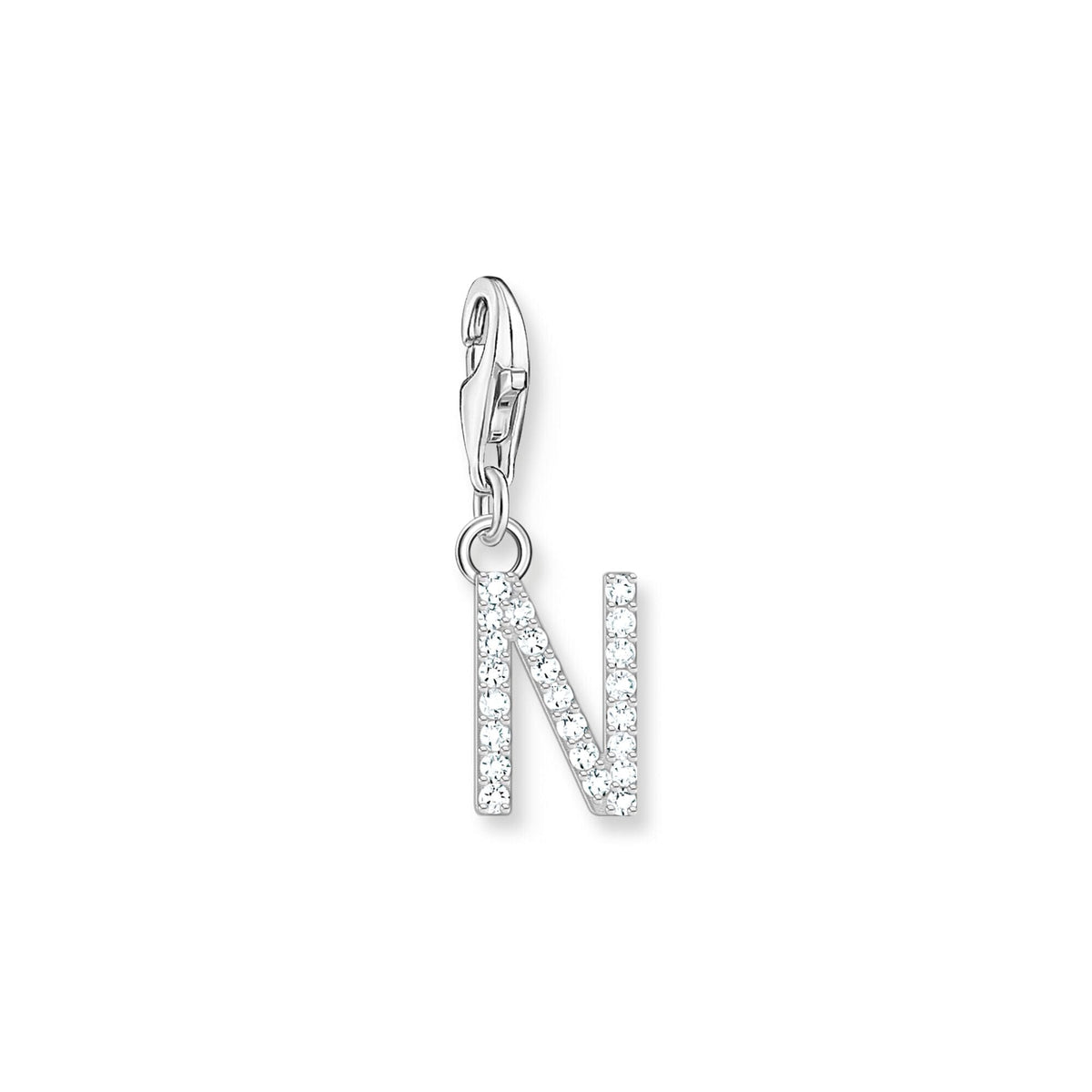 THOMAS SABO Charm Pendant Letter N Silver Charm Pendants THOMAS SABO Charmista 