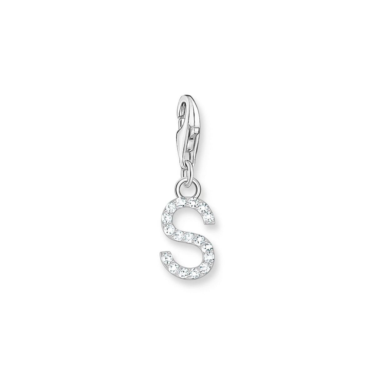 THOMAS SABO Charm Pendant Letter S Silver Charm Pendants THOMAS SABO Charmista 