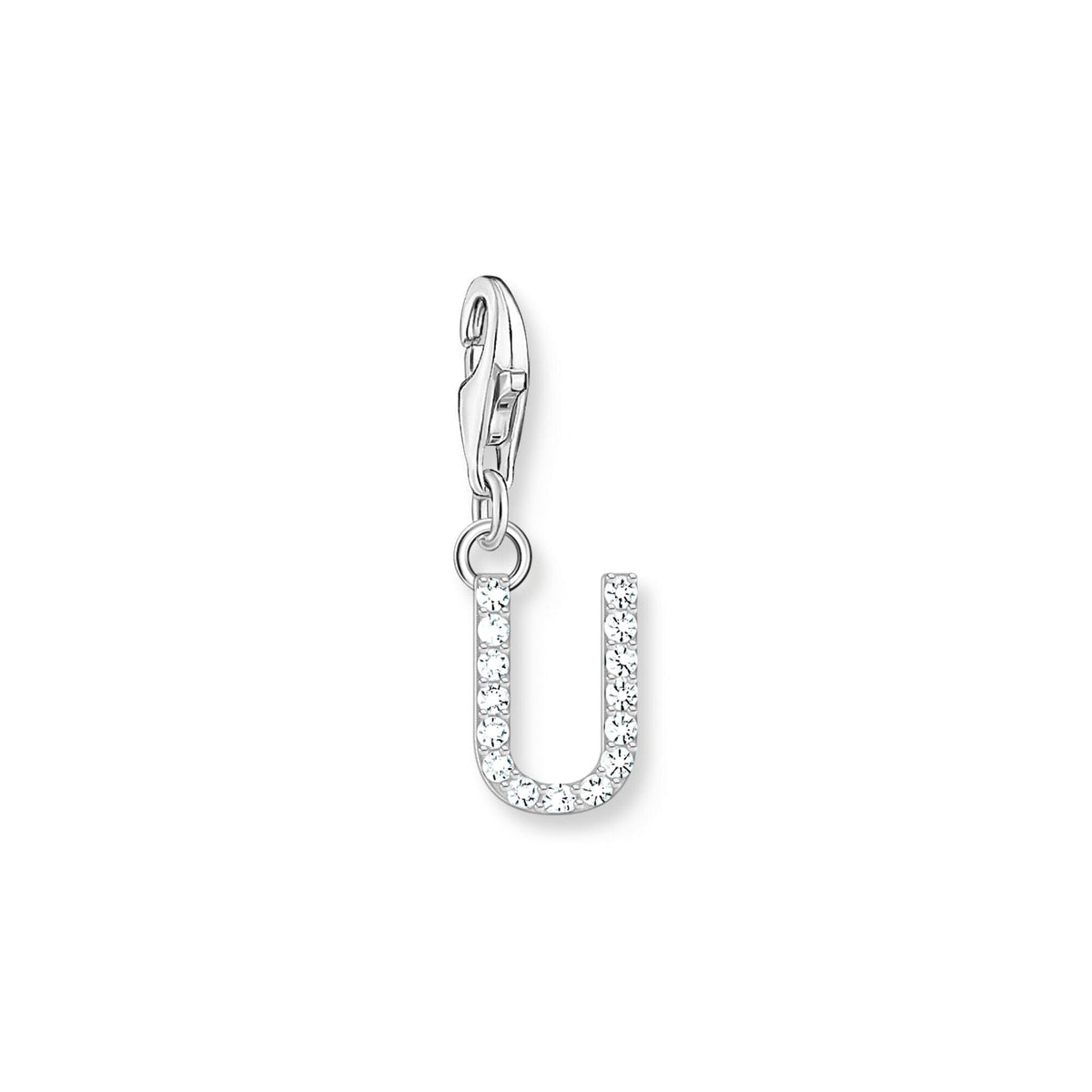 THOMAS SABO Charm Pendant Letter U Silver Charm Pendants THOMAS SABO Charmista 