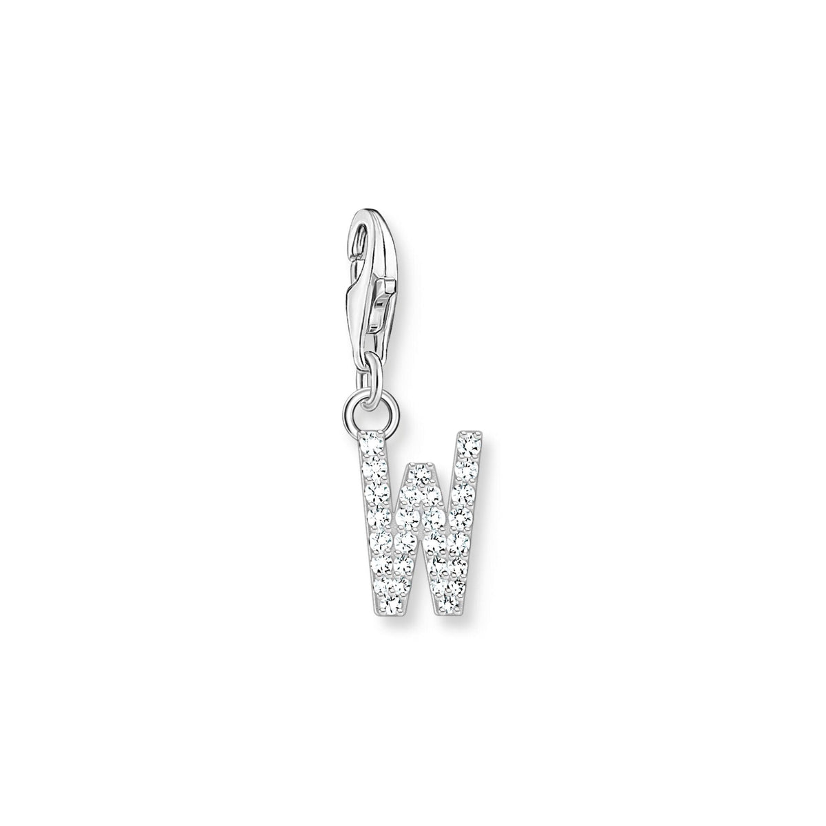 THOMAS SABO Charm Pendant Letter W Silver Charm Pendants THOMAS SABO Charmista 